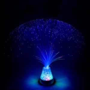 Fibre Optic Ice Lamp Light Display Crystals Blue