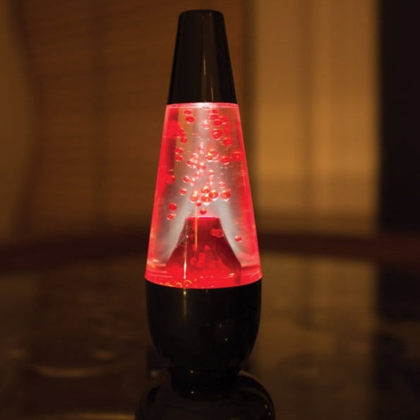 Exploding Volcano Lava Lamp Red Black