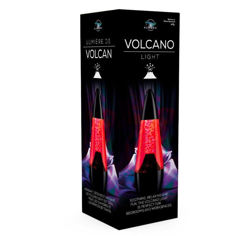 Exploding Volcano Lava Lamp Red Black