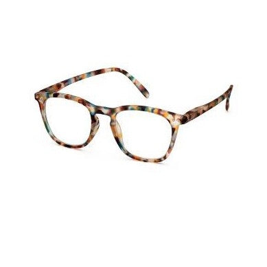 Reading Glasses Unisex Frame E Square +3 Blue Tortoise