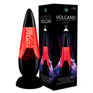Exploding Volcano Lava Lamp Red Black