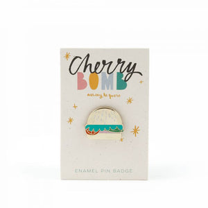 Pin Badge Burger Gold