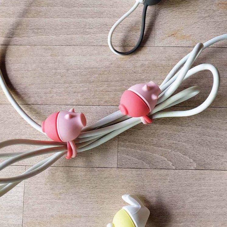 Cable Tie Wrap Zoo Animal Pig Pink