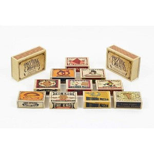 Puzzle Matchbox Set of 4 Wooden or Metal Mini Puzzles