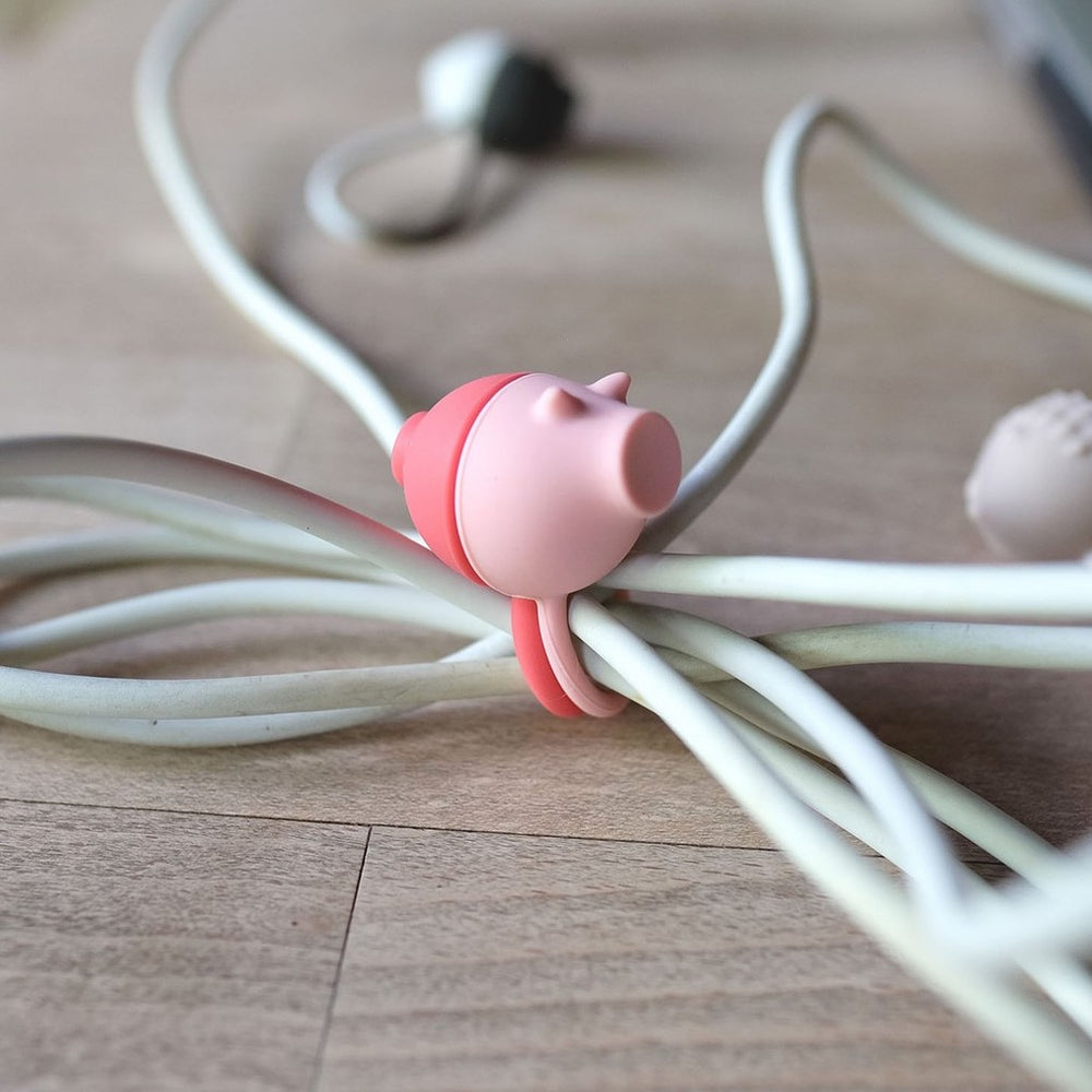 Cable Tie Wrap Zoo Animal Pig Pink