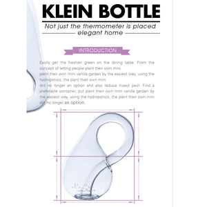 Klein Bottle Large in Handcrafted Glass Scientific Gift