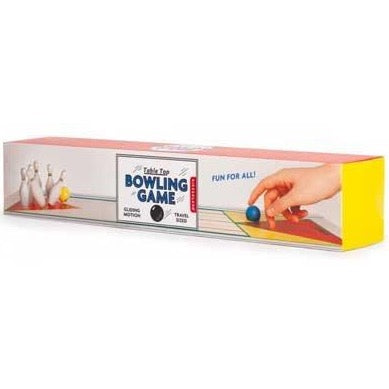 Table Top Bowling Game White Red Yellow Blue