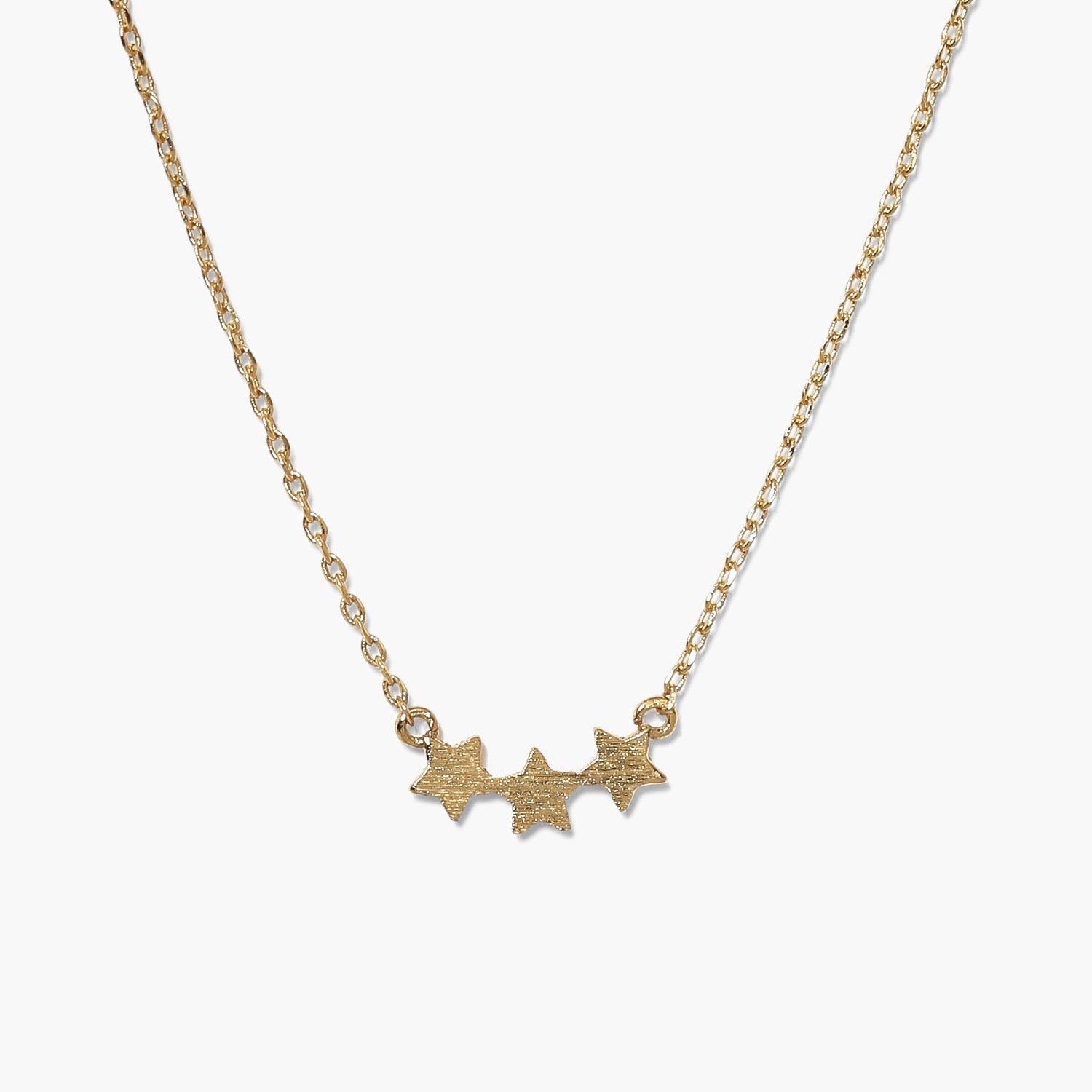 Star necklace three small stars in gold