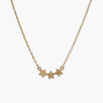 Star necklace three small stars in gold