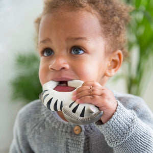 Baby teether Toy Bracelet Rubber Zebra in Black White