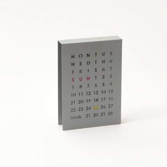Magnetic Perpetual Calendar in Grey