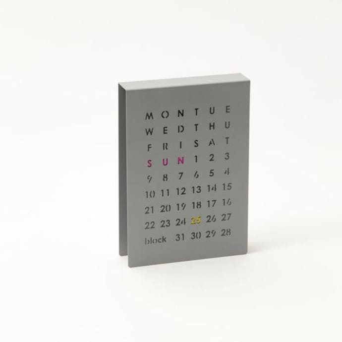 Magnetic Perpetual Calendar in Grey