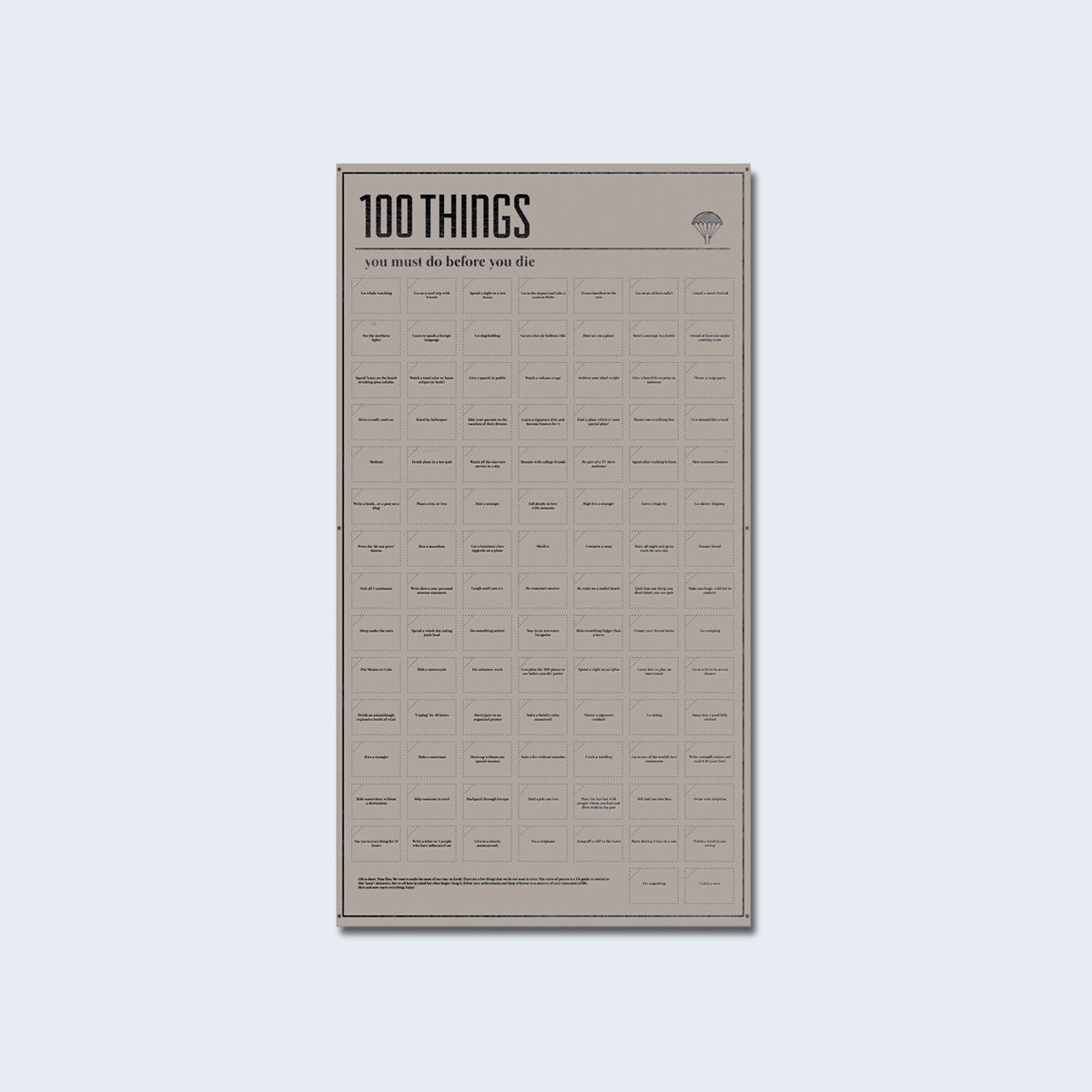 DISCONTINUED - 100 things you must do before you die poster