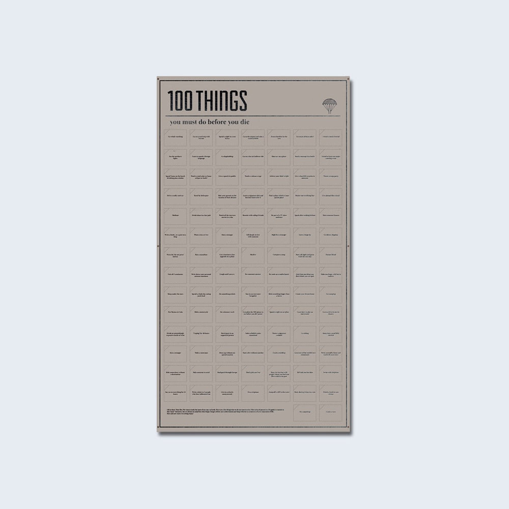 DISCONTINUED - 100 things you must do before you die poster