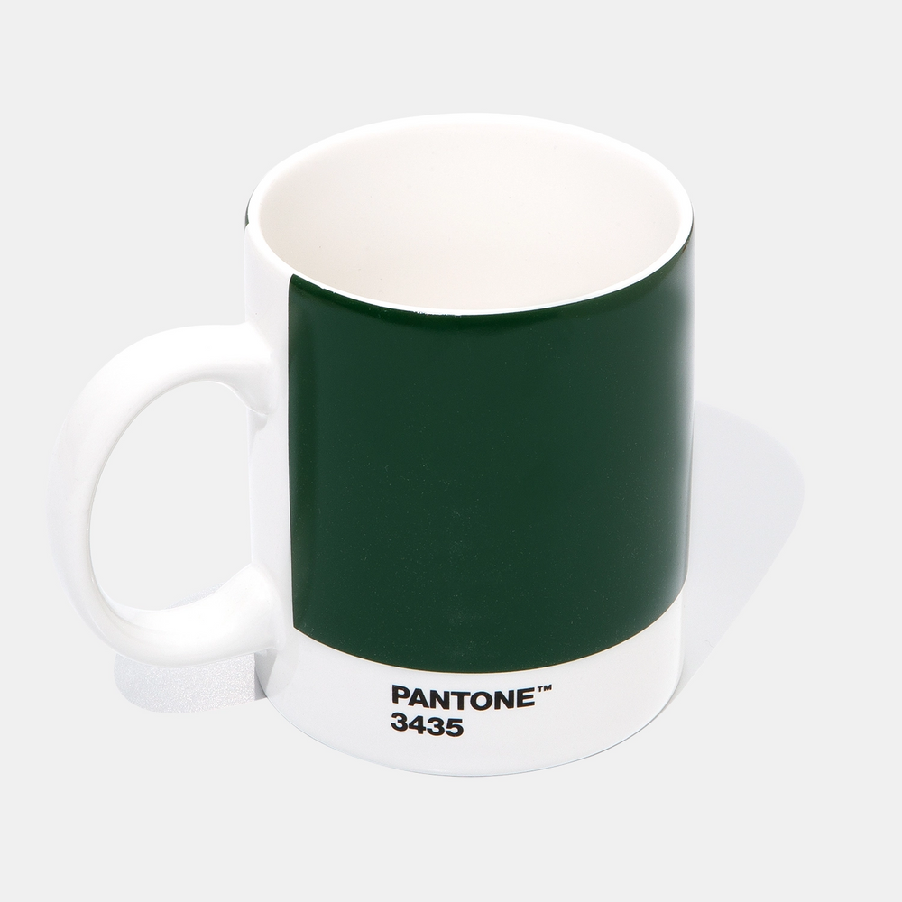 
            
                Load image into Gallery viewer, Pantone Mug Dark Green 3435 White Fine China
            
        