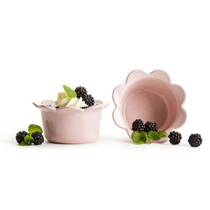 Pink Flower Baking Dish Ramekin Bowls Picadilly Set of 2