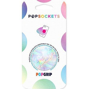 Mobile accessory expanding hand-grip and stand Popsocket in opal print