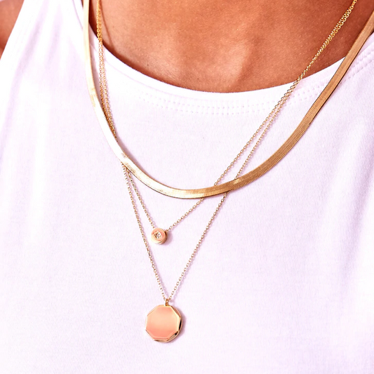 Herringbone Necklace Gold Plated Chain Estella Bartlett