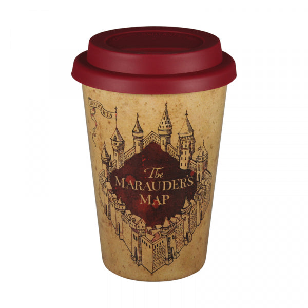 Harry Potter travel Eco-mug with Marauder's Map in beige