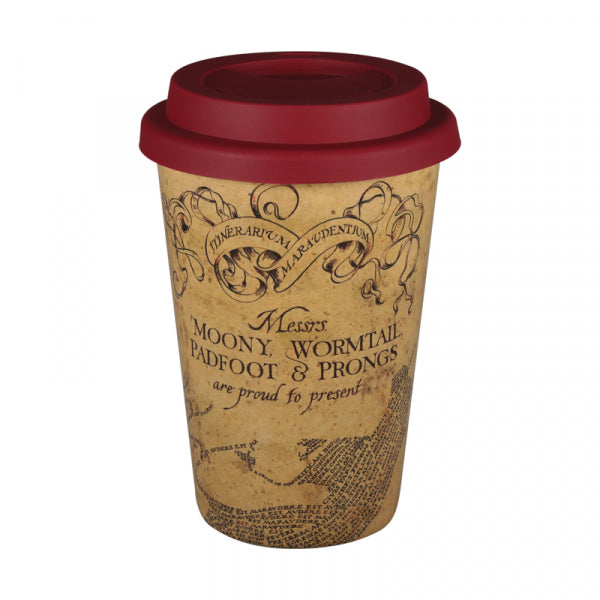 
            
                Load image into Gallery viewer, Harry Potter travel Eco-mug with Marauder&amp;#39;s Map in beige
            
        