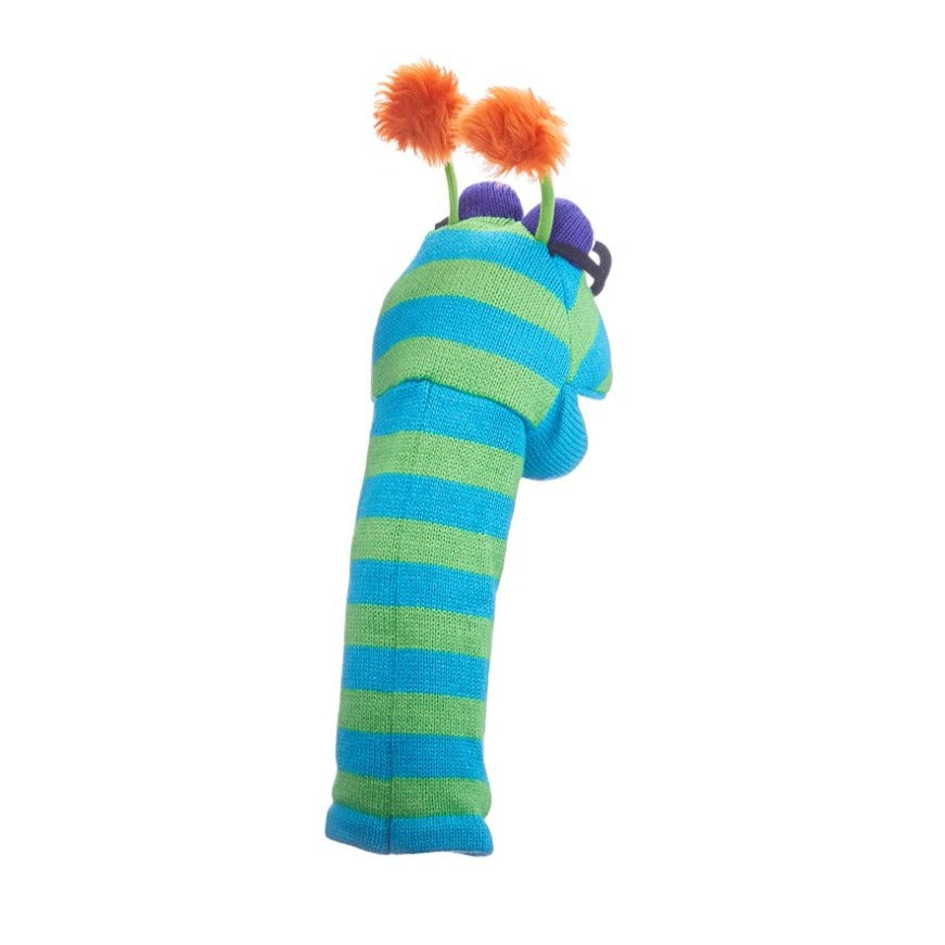 Dylan Character Hand Puppet Sockettes in Green and Blue