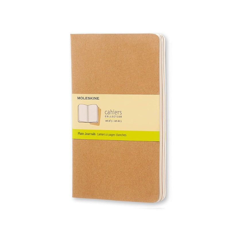 Notebook Moleskine Plain Cahier L - Kraft Cover (3 Set) - Moleskine Cahier