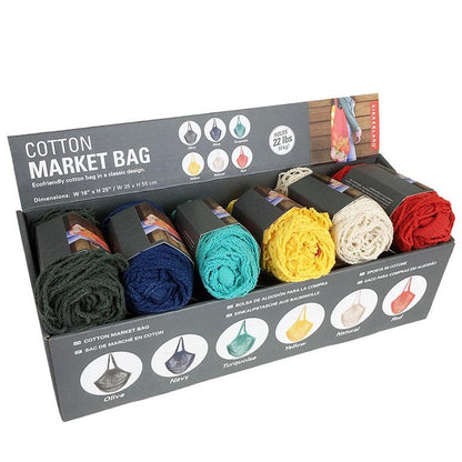 Shopping Bag Cotton Market Bag Blue Black White Yellow Green Red