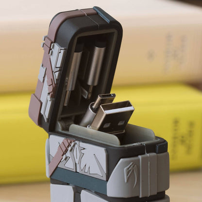 Retractable Cables The Mandalorian USB, type-C, micro usb, iPhone cables in Grey Black and Brown