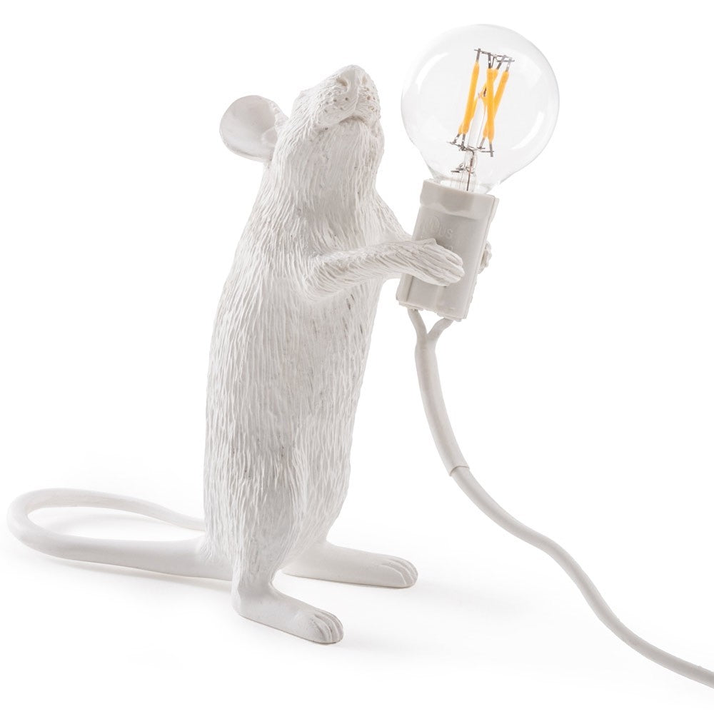 Lamp Mouse Standing Upright Seletti in White