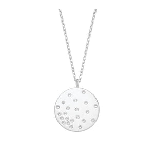 
            
                Load image into Gallery viewer, Necklace CZ Diffusion Disk Silver Plated
            
        