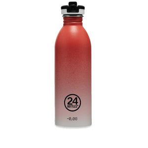 24Bottles Water Bottle Sports Lid Black/ White