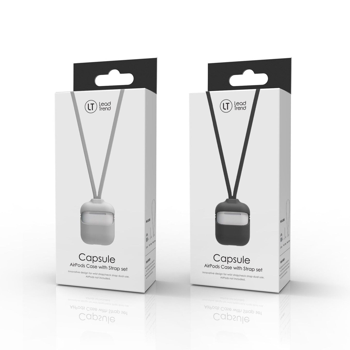 Capsule AirPod Case with Strap set Grey