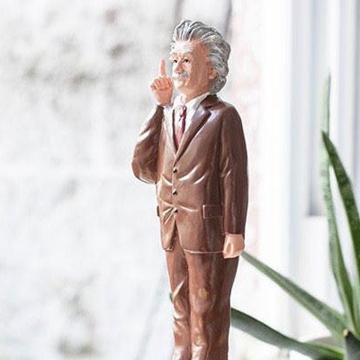 Solar Einstein Figurine Thinking Brown