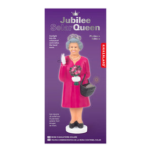 Solar Queen Elizabeth Waving Figurine Platinum Jubilee Pink Purple