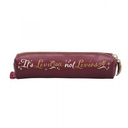 Harry Potter pencil case with Hermione Granger quotes in maroon