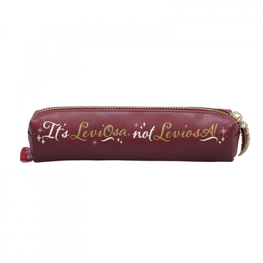 Harry Potter pencil case with Hermione Granger quotes in maroon