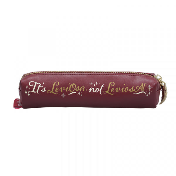 Harry Potter pencil case with Hermione Granger quotes in maroon