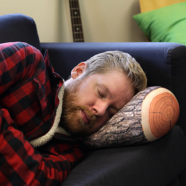 Pillow Log HD Print in Brown