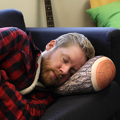 Pillow Log HD Print in Brown
