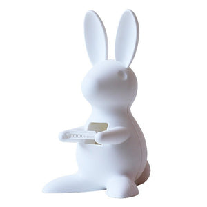 Tape Dispenser Desk Bunny in White