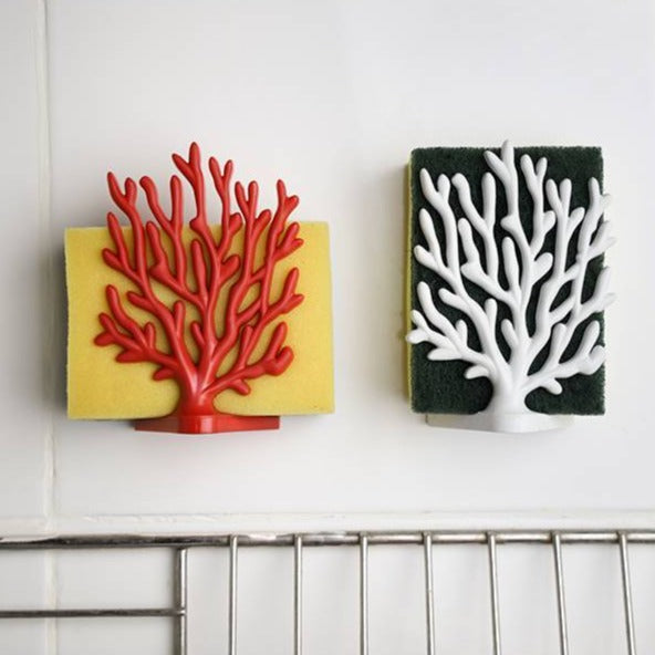 Coral Sponge Holder - White