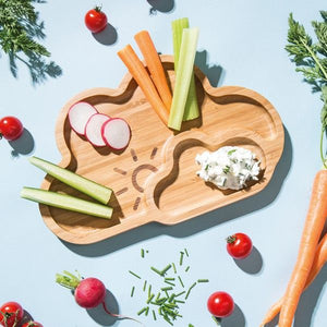 Bamboo Plate Cloud Nine Cloud Shape Snack Lunch Dish