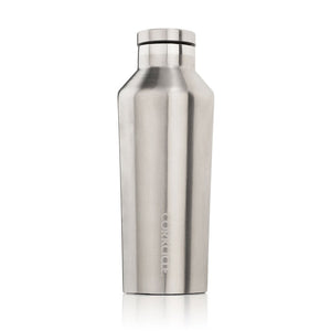 Corkcicle 9oz steel bottle canteen for hot and cold drinks in Stainless Steel