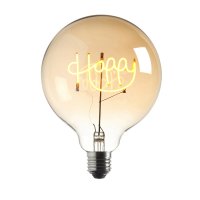 Happy Filament Yellow Lamp Exposed Bulb Steepletone LED