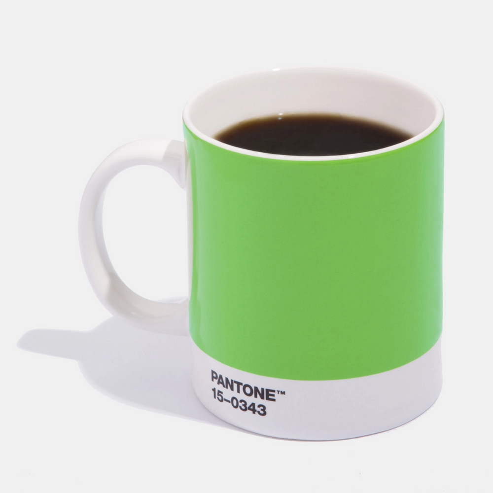 Pantone Mug Green 15-0343 White Fine China