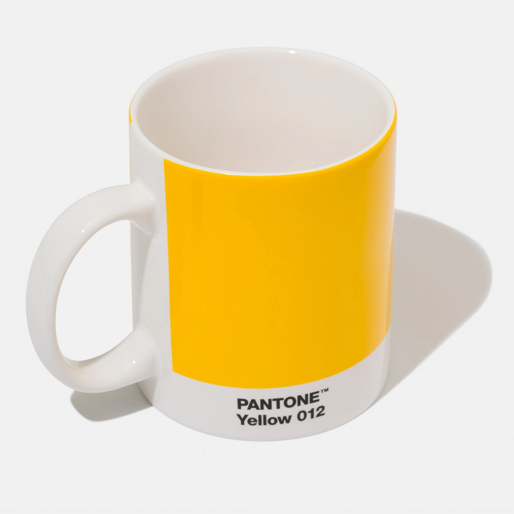 Pantone Mug Yellow 012 White Fine China