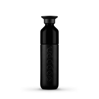 Insulated 350ml water bottle in blazing black