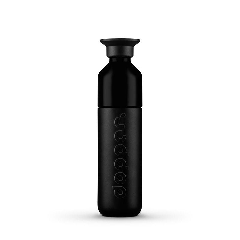Insulated 350ml water bottle in blazing black