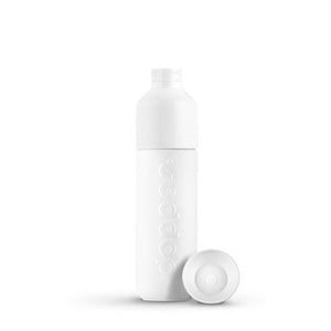 Insulated 350ml water bottle in wavy white