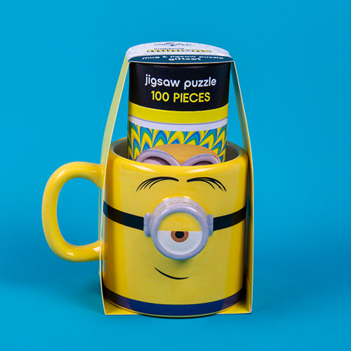 Minions Novelty Mug and 100-Piece Jigsaw Giftset Yellow